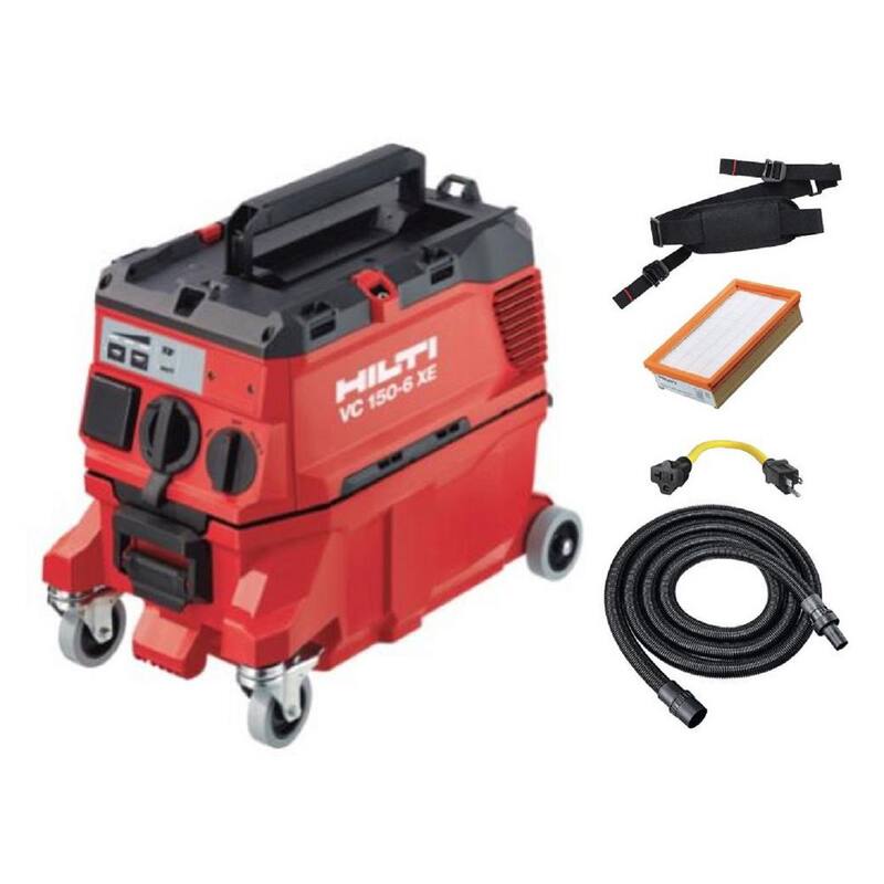 Hilti 120-Volt 150 CFM 6-XE 4 Gal. Compact Wet/Dry Construction Vacuum with Strap and Adapter - 3720112