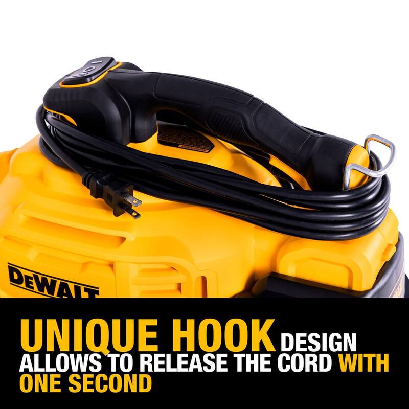 DEWALT 9 Gal. 5-Peak HP Wet/Dry Vac with Detachable Blower, Filters, and Accessories - DXV209P