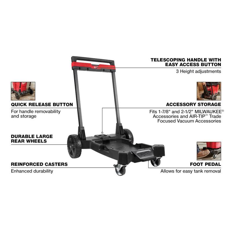 Milwaukee M18 Premium Wet/Dry Shop Vacuum Cart - 0933-20