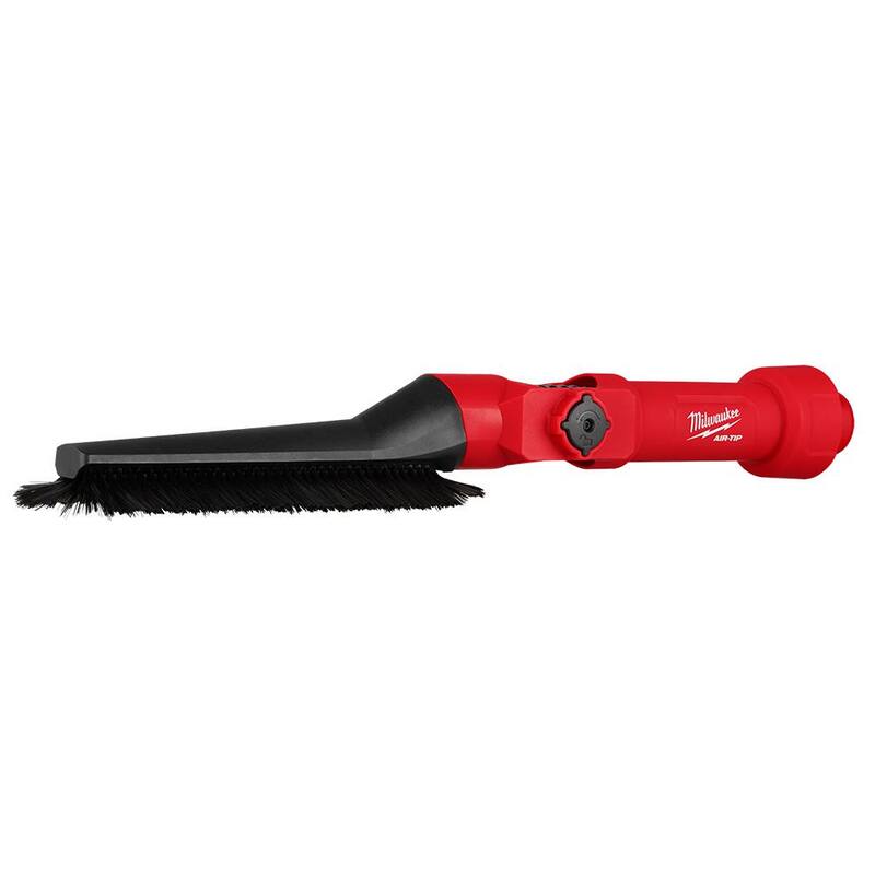 Milwaukee AIR-TIP 1-1/4 in. - 2-1/2 in. Low-Profile Pivoting Brush Wet/Dry Shop Vacuum Attachment (1-Piece) - 49-90-2027