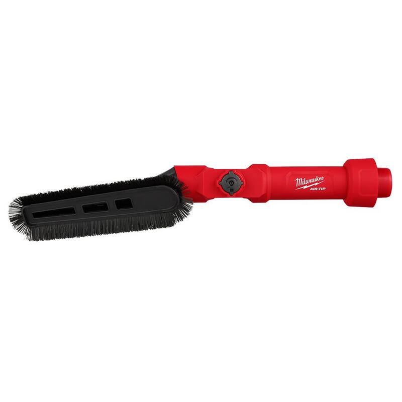 Milwaukee AIR-TIP 1-1/4 in. - 2-1/2 in. Low-Profile Pivoting Brush Wet/Dry Shop Vacuum Attachment (1-Piece) - 49-90-2027