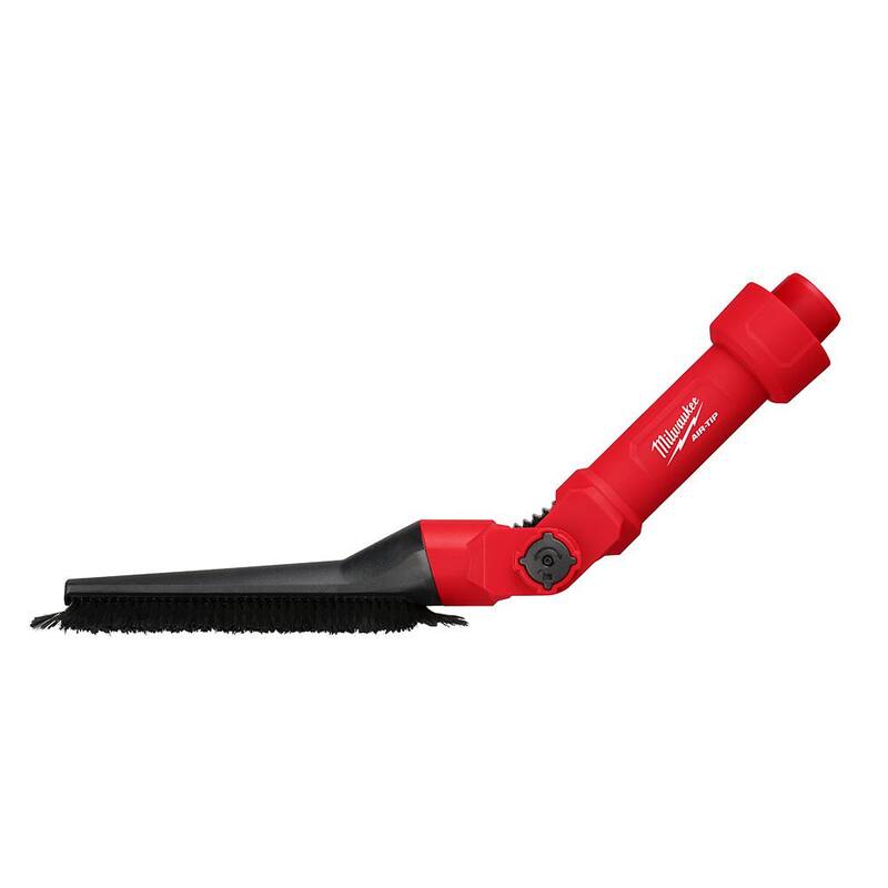 Milwaukee AIR-TIP 1-1/4 in. - 2-1/2 in. Low-Profile Pivoting Brush Wet/Dry Shop Vacuum Attachment (1-Piece) - 49-90-2027