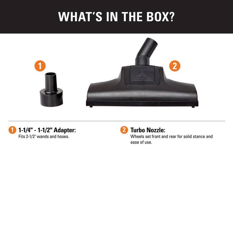 RIDGID 1-1/4 in. And 2-1/2 in. Beater Bar Vacuum Accessory Kit Shop Vac Attachments for RIDGID Wet Dry Vacuums - VT2571