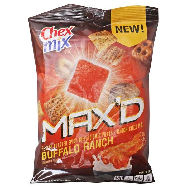 Mezcla de bocadillos Chex Mix Max D Buffalo Ranch 4.25 oz., PK8 - 16000-15084