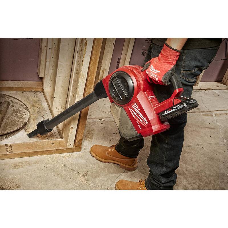 Milwaukee M18 FUEL 18-Volt Lithium-Ion Brushless 0.25 Gal. Cordless Jobsite Vacuum with (2) M18 HIGH OUTPUT 6.0 Ah Batteries - 0940-20-48-11-1862