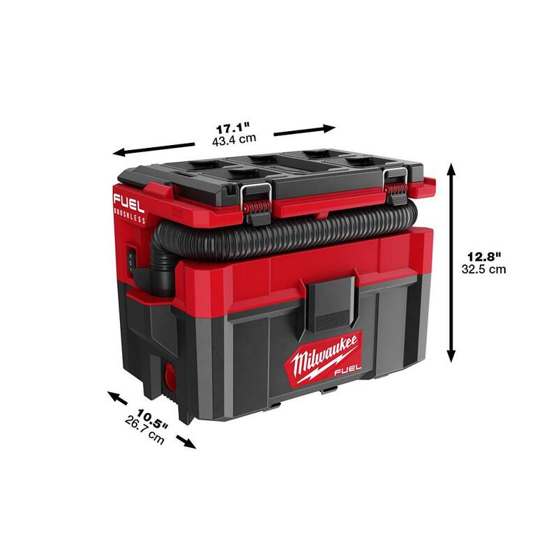 Milwaukee M18 FUEL PACKOUT 18-Volt Lithium-Ion Cordless 2.5 Gal. Wet/Dry Vacuum with 2 M18 HIGH OUTPUT 3.0 Ah Batteries - 0970-20-48-11-1837
