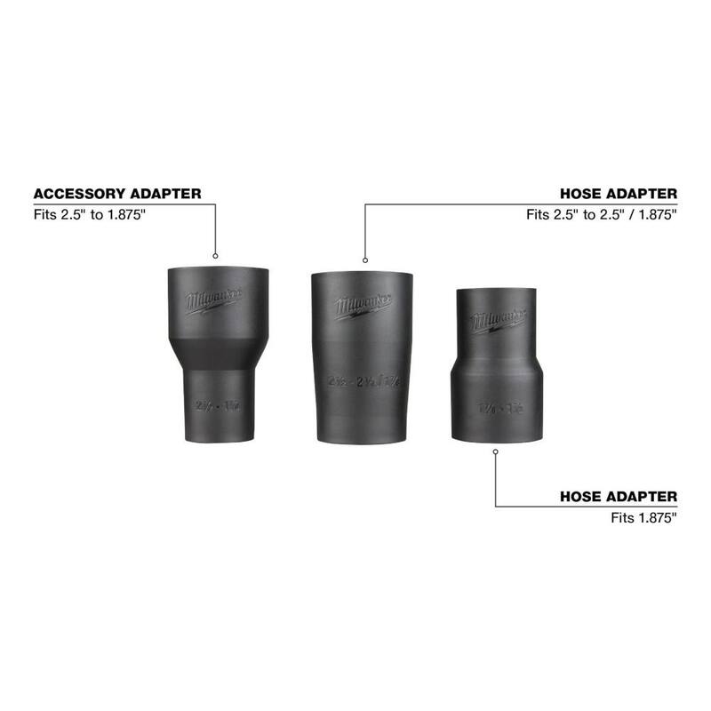 Milwaukee Hose and Accessory Adapter Kit for Wet/Dry Shop Vacuums (3-Piece) - 49-90-1991
