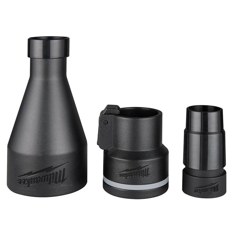 Milwaukee 1-7/8 in. Dust Extraction Adapter for Wet/Dry Shop Vacuums (3-Piece) - 49-90-1980
