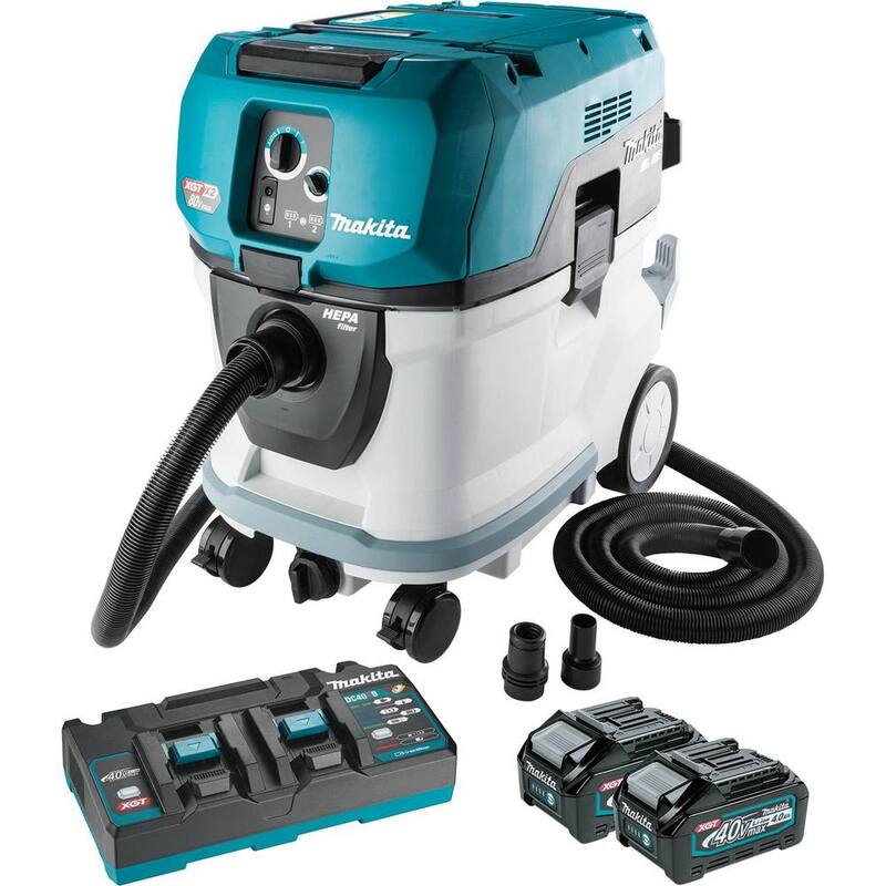 Makita 80V max (40V max X2) XGT 10 Gal. HEPA Vacuum Wet and Dry w/AWS, (4.0Ah) - GCV07PMU