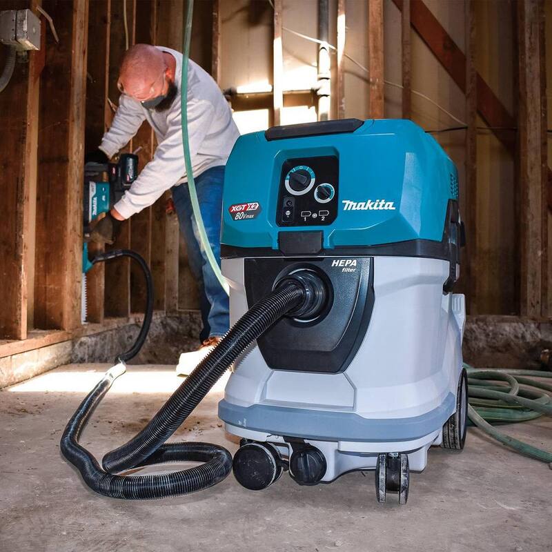 Makita 80V max (40V max X2) XGT 10 Gal. HEPA Vacuum Wet and Dry w/AWS, (4.0Ah) - GCV07PMU
