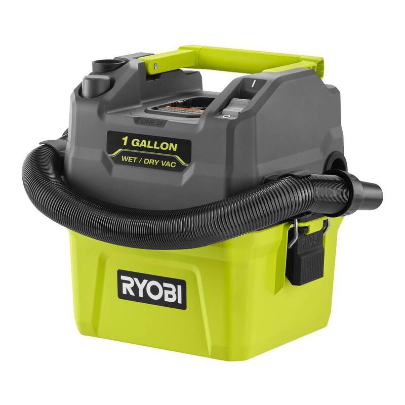 RYOBI ONE+ 18V Cordless 1 Gal. Wet/Dry Vacuum (Tool Only) with LINK Wall Rails (2-Pack) - PCL733B-STM504