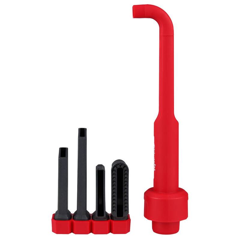 Milwaukee AIR-TIP 1-1/4 in. - 2-1/2 in. 4-IN-1 Right Angle Tool Wet/Dry Shop Vacuum Attachment - (5-Piece) - 49-90-2026