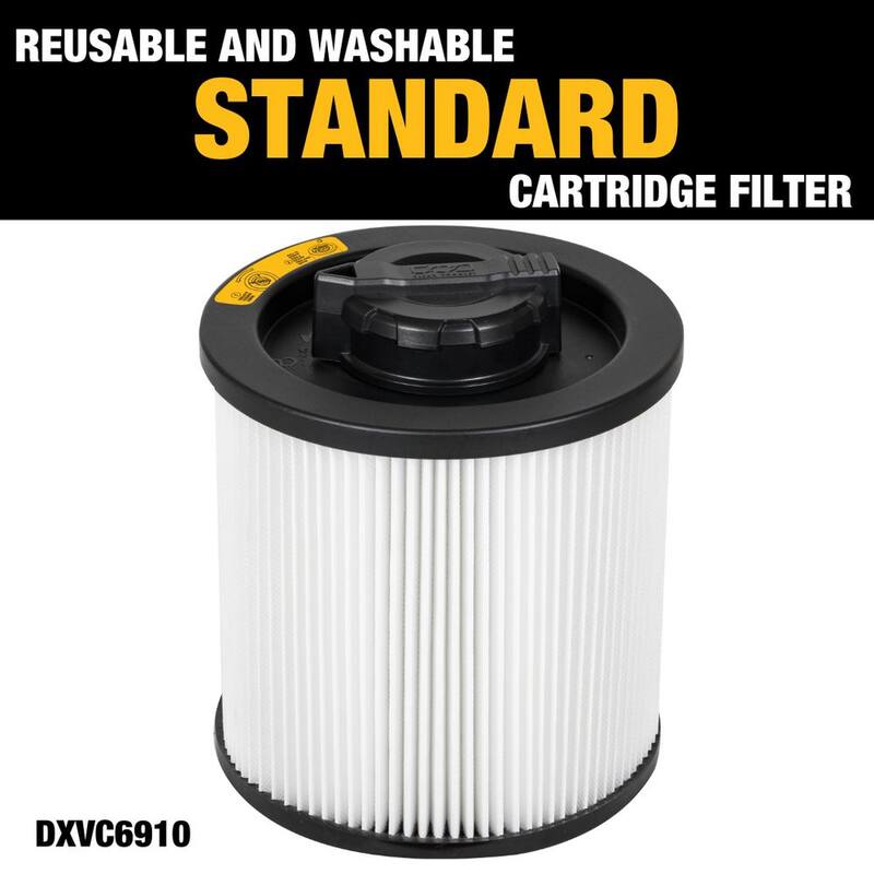 DEWALT 3-Pack Disposable Bag and Standard Cartridge Filter Combo Pack for 6-10 Gallon Wet/Dry Vacuums - 6910-4101