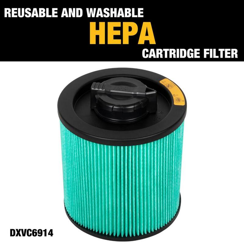 DEWALT 3-Pack Disposable Bag and HEPA Cartridge Filter Combo Pack for 6-10 Gallon Wet/Dry Vacuums - 6914-4101