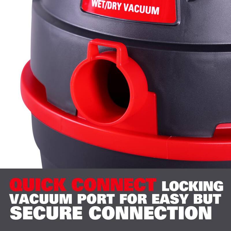 ECOMAX 1 Gal. 1.5 HP Portable Poly Wet/Dry Vac - EM18101P-1H