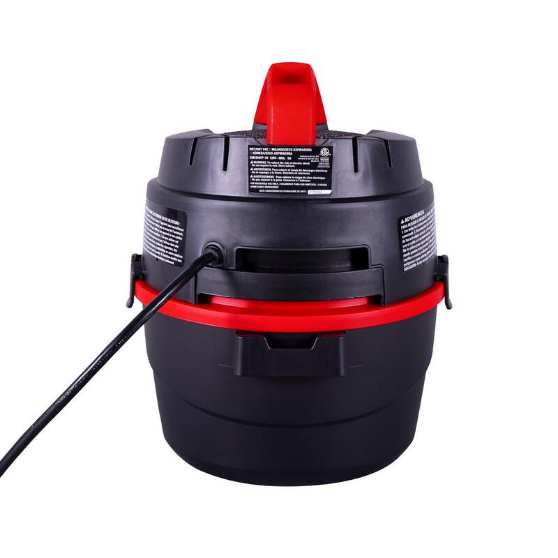 ECOMAX 1 Gal. 1.5 HP Portable Poly Wet/Dry Vac - EM18101P-1H