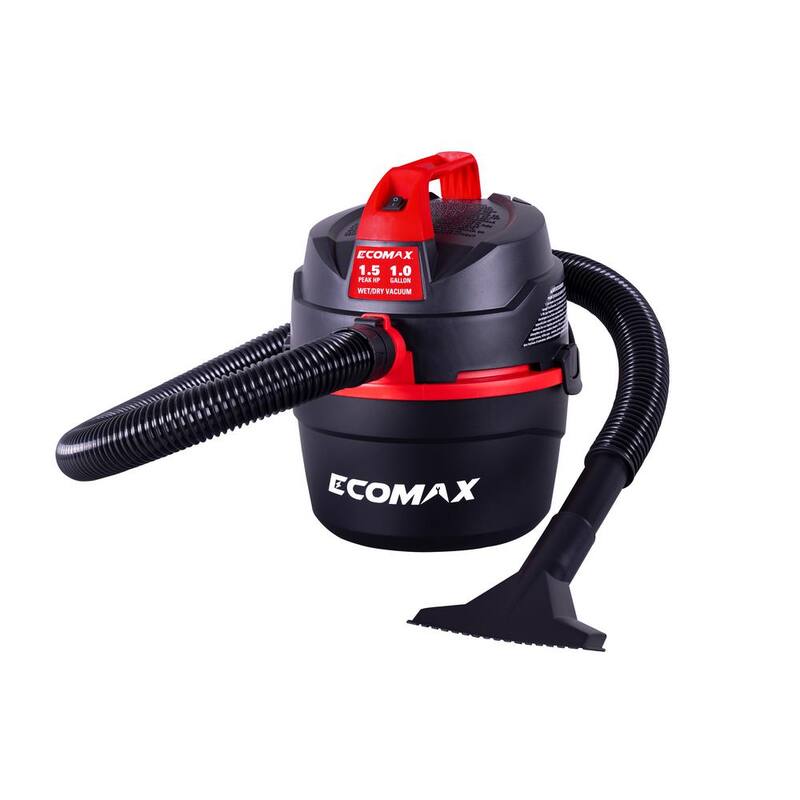 ECOMAX 1 Gal. 1.5 HP Portable Poly Wet/Dry Vac - EM18101P-1H
