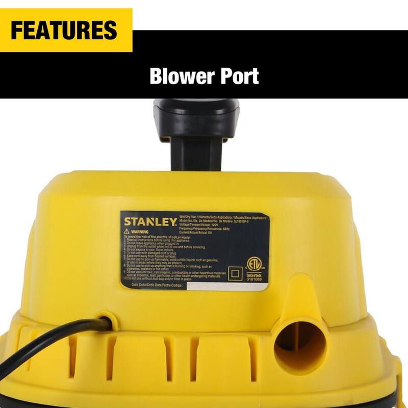 Stanley 3 Gal. Portable Wet/Dry Vacuum with Hose Accessories - SL18910P-3T