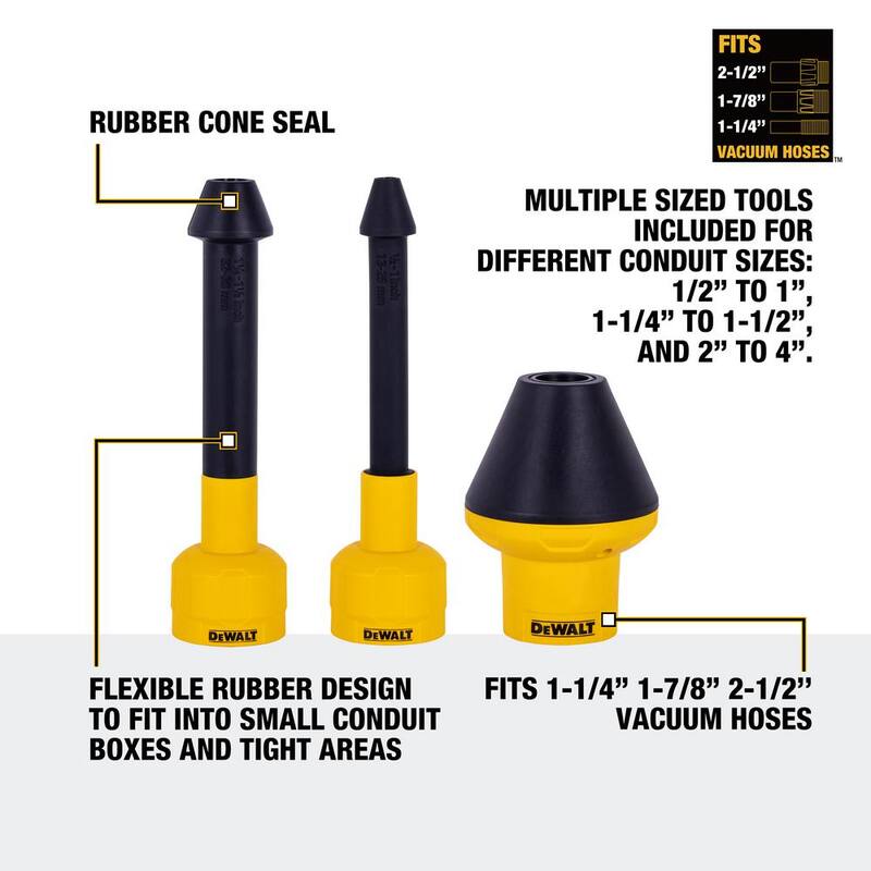 DEWALT Conduit Line Puller Kit 1-1/4 in. to 2-1/2 in. Wet/Dry Vaccum 3-Piece - DXVA00-0301