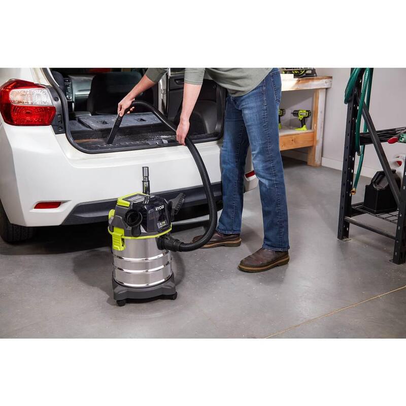 RYOBI ONE+ 18V Cordless 4.75 Gallon Wet/Dry Vacuum (Tool Only) with Accessory Kit - PWV201B-A32TW01N-A32SS02N