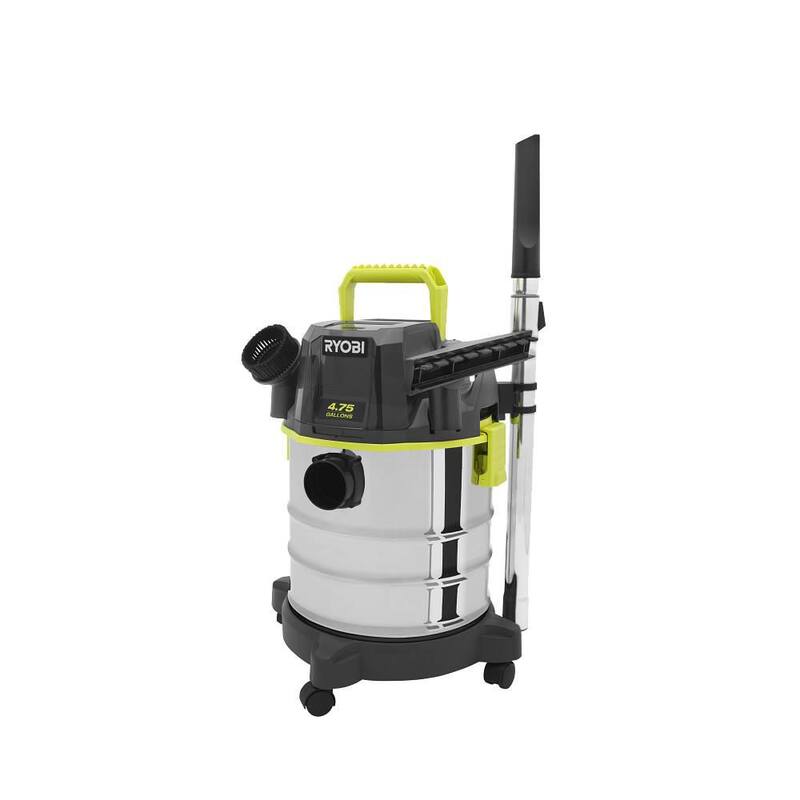 RYOBI ONE+ 18V Cordless 4.75 Gallon Wet/Dry Vacuum (Tool Only) with Accessory Kit - PWV201B-A32TW01N-A32SS02N