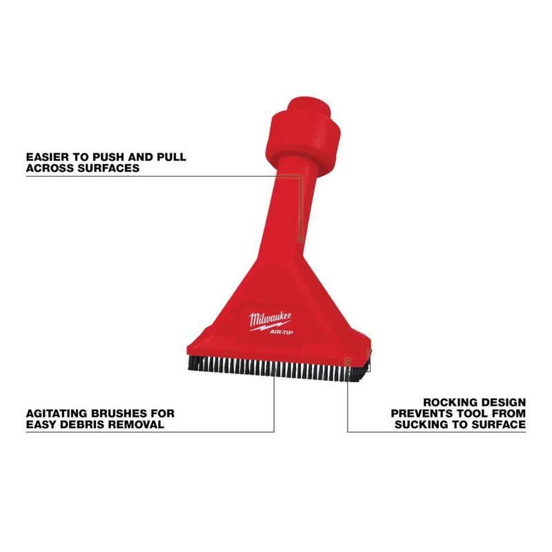 Milwaukee M18 18-Volt 2 Gal. Lithium-Ion Cordless Wet/Dry Vacuum with AIR-TIP 1-1/4 in. - 2-1/2 in. (2-Piece) Brush and Nozzle Kit - 0880-20-49-90-2028-49-90-2038