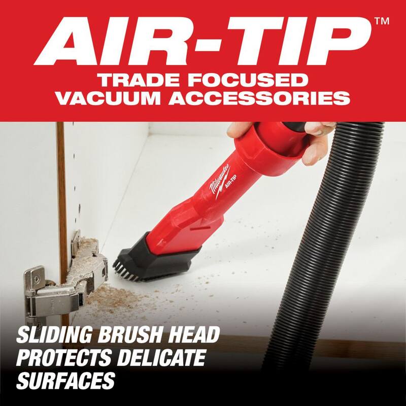 Milwaukee M18 18-Volt 2 Gal. Lithium-Ion Cordless Wet/Dry Vacuum with AIR-TIP 1-1/4 in. - 2-1/2 in. (2-Piece) Brush and Nozzle Kit - 0880-20-49-90-2028-49-90-2038
