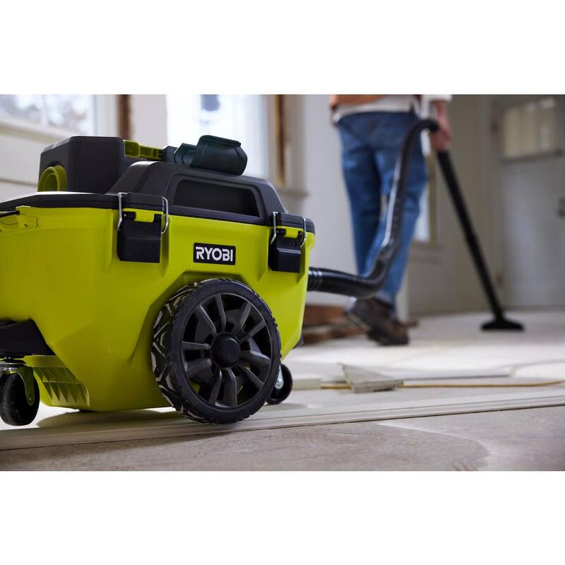 RYOBI ONE+ 18V Cordless 6 Gal. Wet Dry Vacuum Kit with 4.0 Ah Battery, 18V Charger, and Extra Replacement Filter - PCL735K-A32RF06
