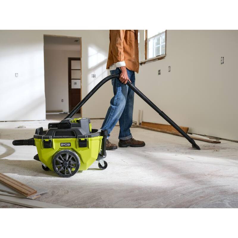 RYOBI ONE+ 18V Cordless 6 Gal. Wet Dry Vacuum Kit with 4.0 Ah Battery, 18V Charger, and Extra Replacement Filter - PCL735K-A32RF06