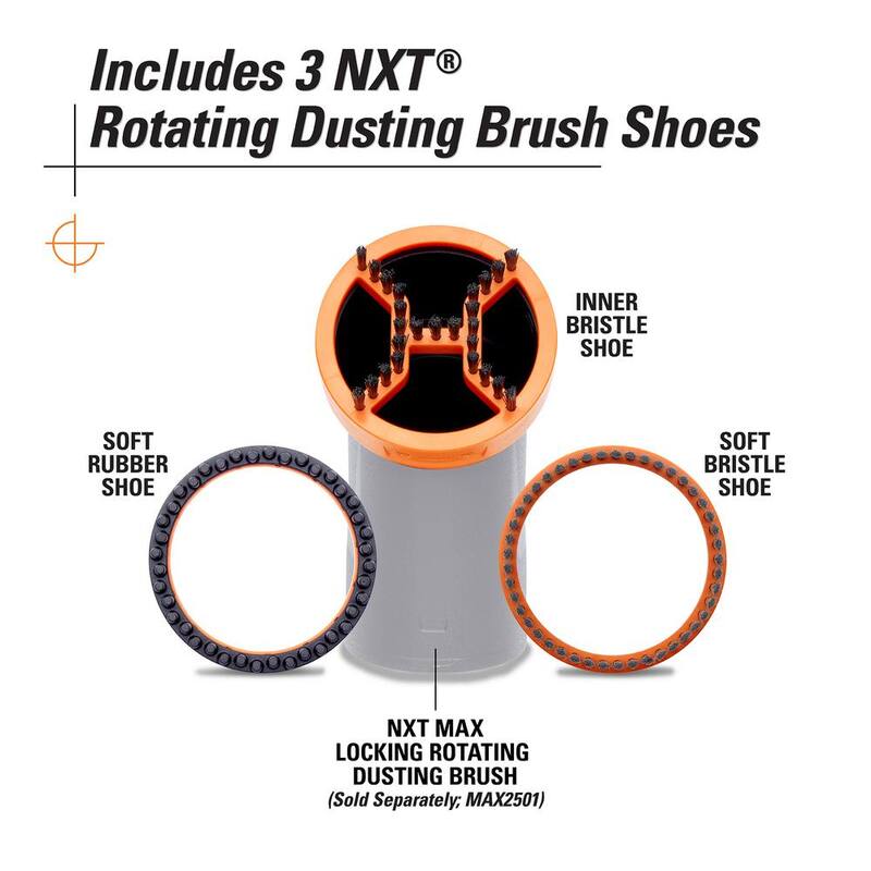 RIDGID 2-1/2 in. NXT Max Rotating Dusting Brush Shoe Kit with Rubber, Soft, Inner Bristles for RIDGID NXT Wet Dry Vacuums - SK0100