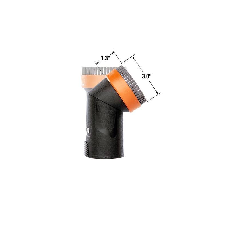 RIDGID 2-1/2 in. NXT Max Rotating Dusting Brush Shoe Kit with Rubber, Soft, Inner Bristles for RIDGID NXT Wet Dry Vacuums - SK0100
