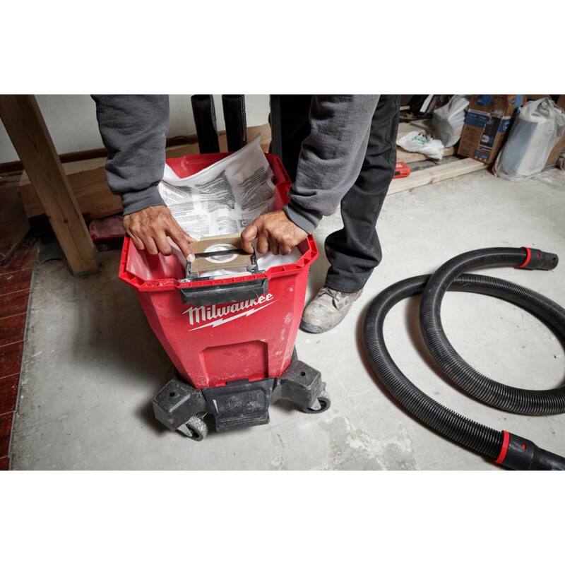 Milwaukee Fleece Dust Bags for 12 Gal. M18 FUEL Cordless Wet/Dry Shop Vacuums (5-Pack) - 49-90-1999