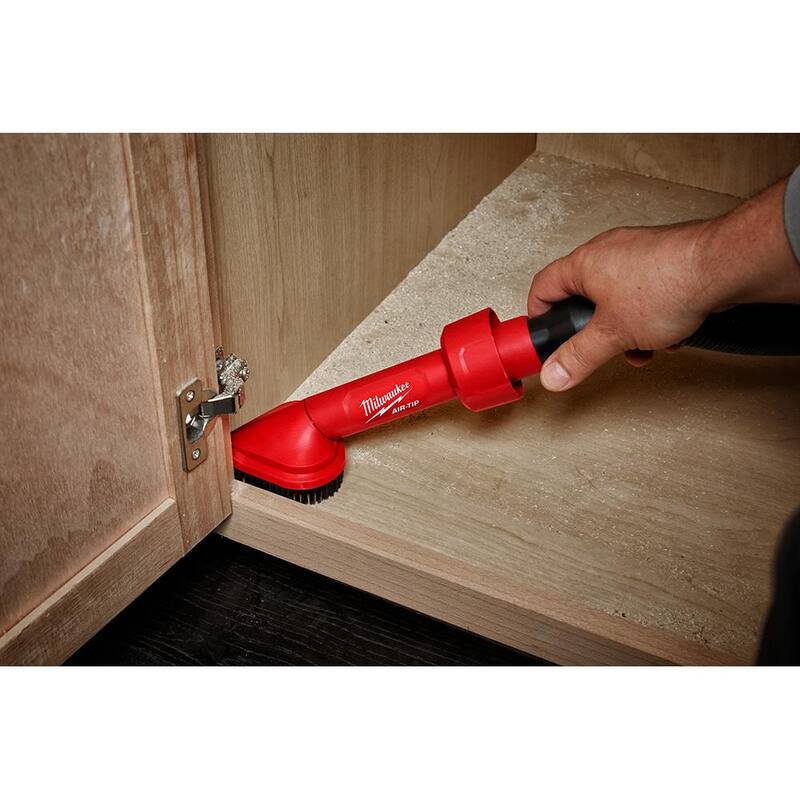 Milwaukee AIR-TIP 1-1/4 in. - 2-1/2 in. Rotating Corner Brush Tool Wet/Dry Shop Vacuum Attachment (1-Piece) - 49-90-2021