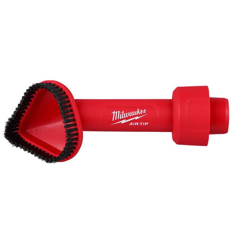 Milwaukee AIR-TIP 1-1/4 in. - 2-1/2 in. Rotating Corner Brush Tool Wet/Dry Shop Vacuum Attachment (1-Piece) - 49-90-2021