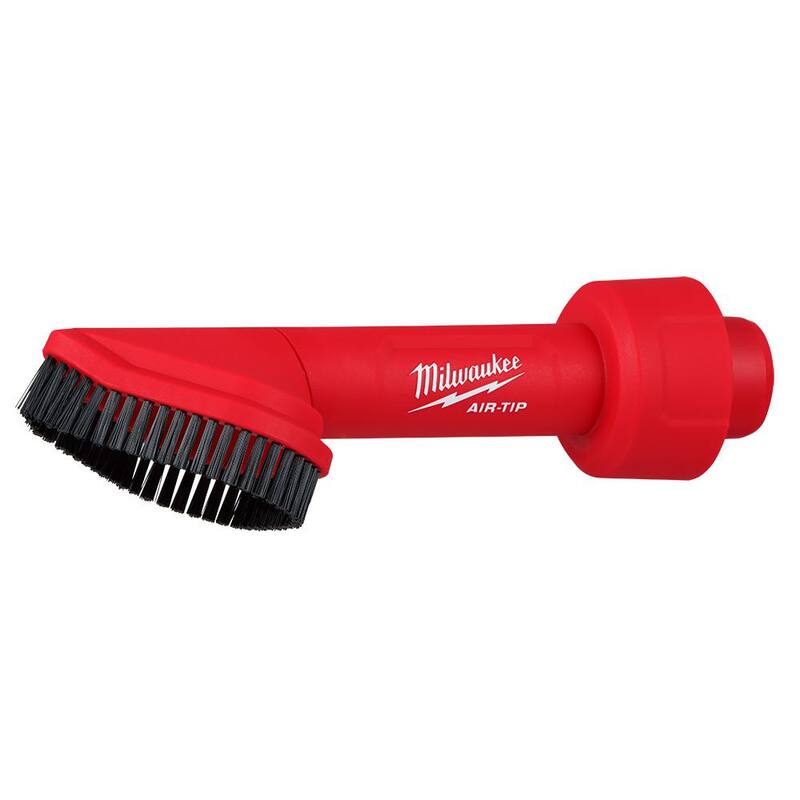 Milwaukee AIR-TIP 1-1/4 in. - 2-1/2 in. Rotating Corner Brush Tool Wet/Dry Shop Vacuum Attachment (1-Piece) - 49-90-2021