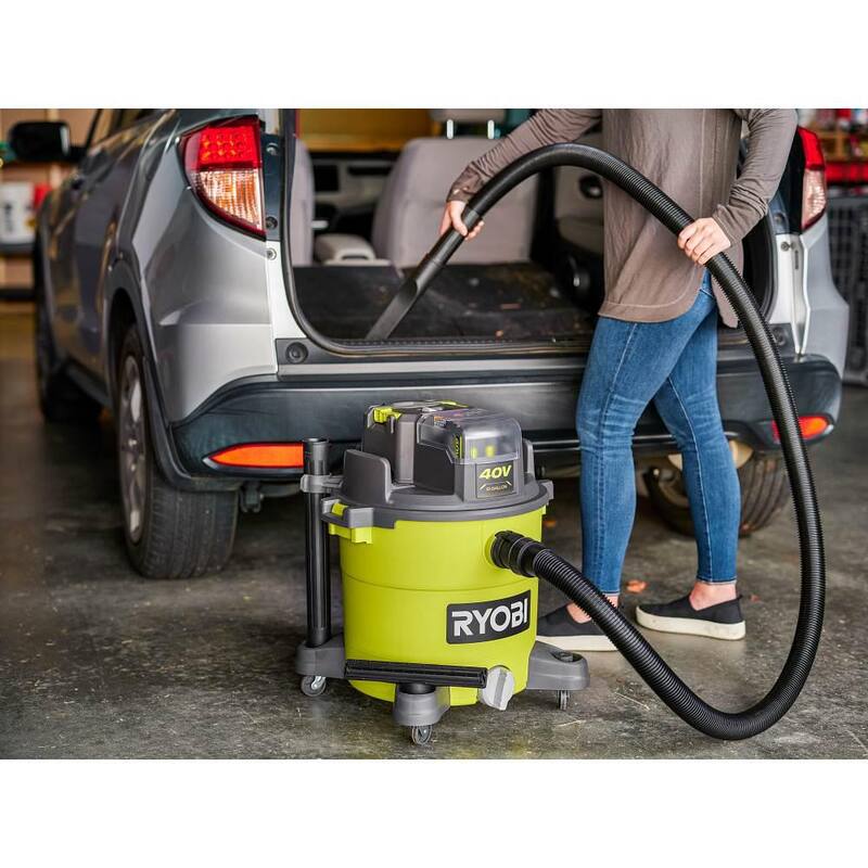 RYOBI 40V 10 Gal. Cordless Wet/Dry Vacuum (Tool Only) with HEPA Replacement Filter - RY40WD01B-A32RF07