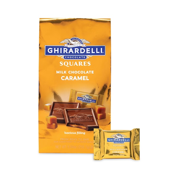 Cuadrados de Chocolate con Leche y Chocolate con Caramelo Ghirardelli, Paquetes de 902 oz, PK2, 2PK - 62242