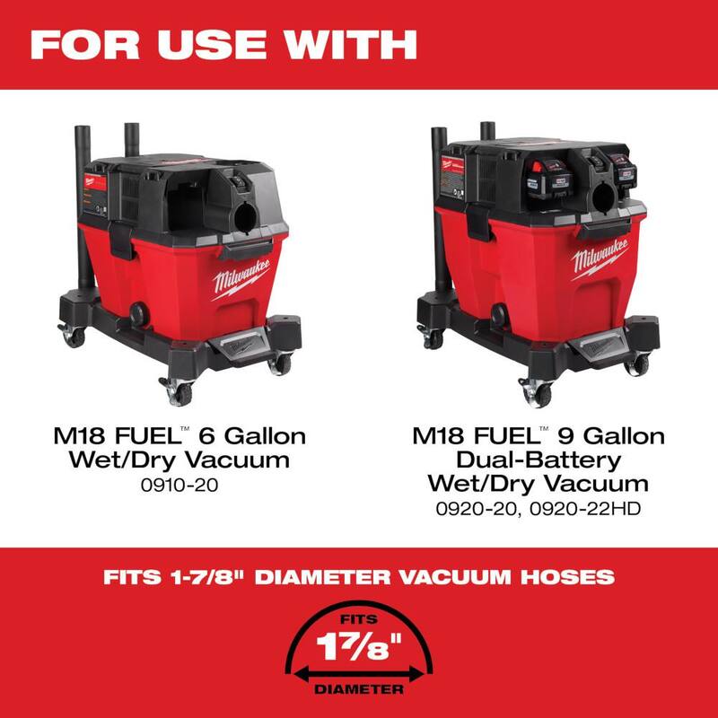 Milwaukee 1-7/8 in. Floor Brush Tool for Wet/Dry Shop Vacuums (1-Piece) - 49-90-1982