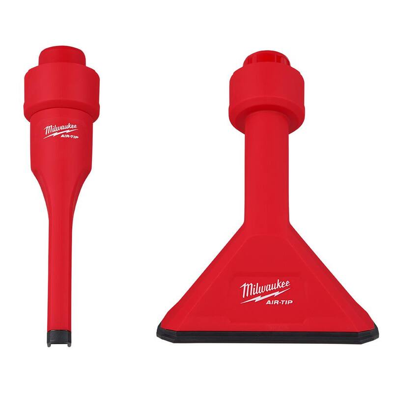 Milwaukee AIR-TIP 1-1/4 in. - 2-1/2 in. Non-Marring Crevice Tool and Utility Nozzle Kit For Wet/Dry Shop Vacuums (2-Piece) - 49-90-2034