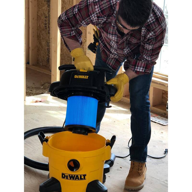 DEWALT 6 Gal. to 16 Gal. Cartridge Filter for High Efficiency Wet/Dry Vacuum - DXVC6912