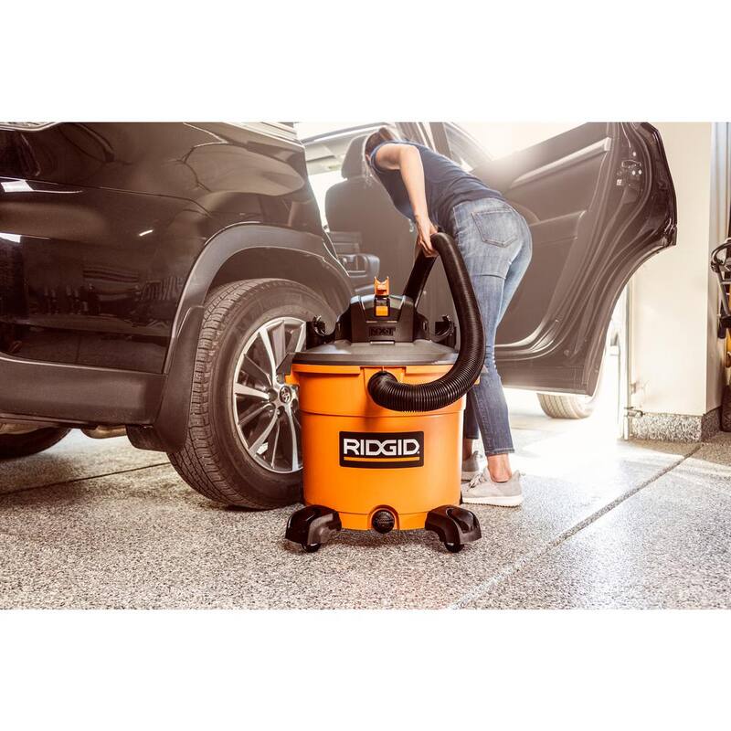 RIDGID 16 Gallon 5.0 Peak HP NXT Shop Vac Wet Dry Vacuum with General Debris Filter, Locking Hose, Diffuser and 5 Accessories - HD1640B