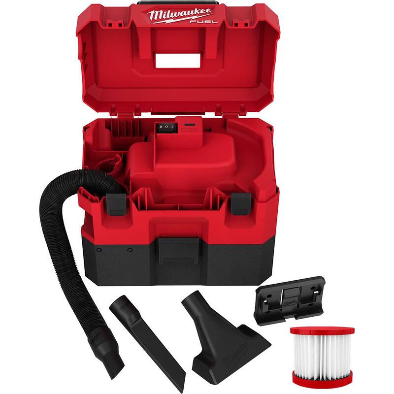 Milwaukee M12 FUEL 12-Volt Lithium-Ion Cordless 1.6 Gal. Wet/Dry Vacuum and Installation Driver with 4.0 Ah Battery and Charger - 0960-20-48-59-2440-2505-20