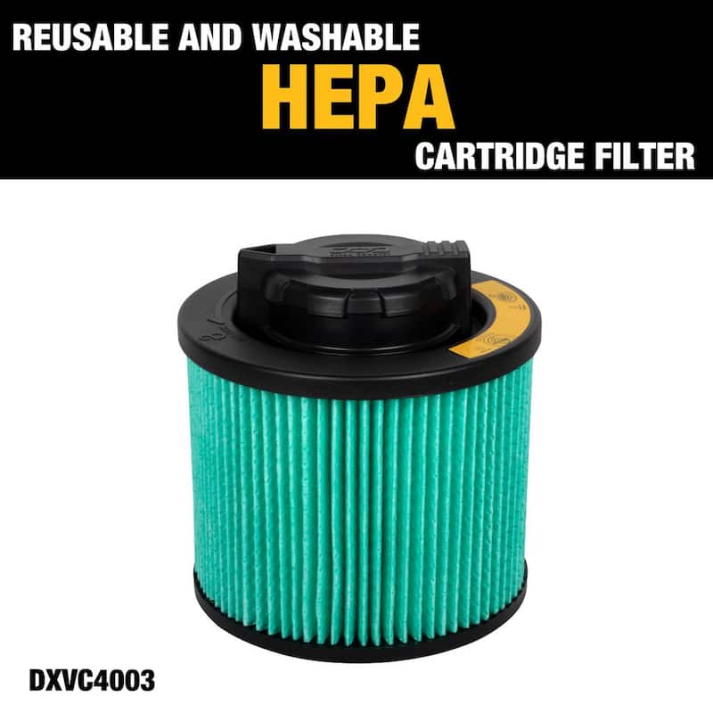 DEWALT 4 Gal. HEPA Material Cartridge Filter for Wet/Dry Vacuum - DXVC4003