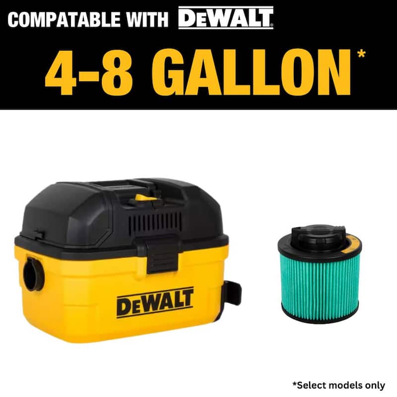 DEWALT 4 Gal. HEPA Material Cartridge Filter for Wet/Dry Vacuum - DXVC4003