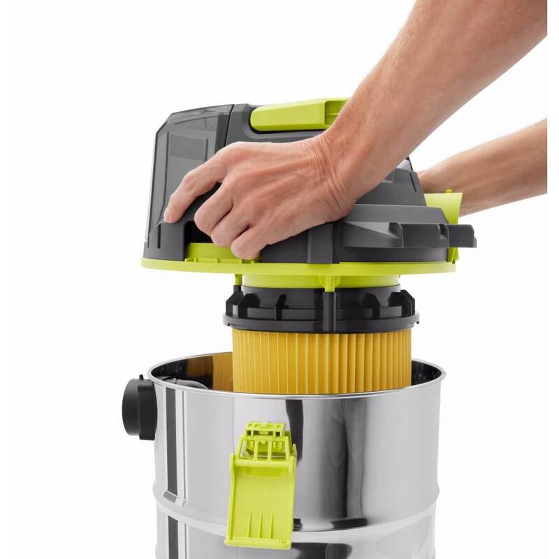 RYOBI ONE+ 18V Cordless 4.75 Gal. Wet/Dry Vacuum Kit with 4.0 Ah Battery, Charger, and Accessory Kit - PWV201KN-A32SS02N