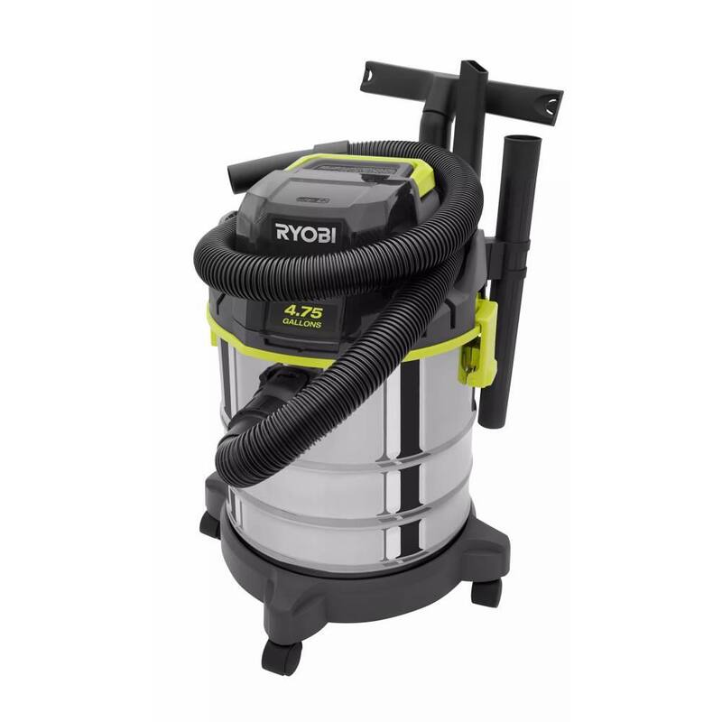 RYOBI ONE+ 18V Cordless 4.75 Gal. Wet/Dry Vacuum Kit with 4.0 Ah Battery, Charger, and Accessory Kit - PWV201KN-A32SS02N