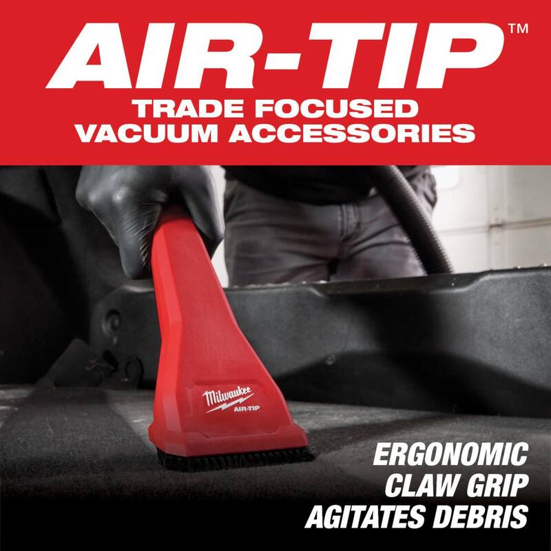 Milwaukee AIR-TIP 1-1/4 in. - 2-1/2 in. Cross Brush Tool, 3-IN-1 Crevice and Brush Tool, and Claw Utility Nozzle w/Brushes - 49-90-2035-49-90-2023-49-90-2040