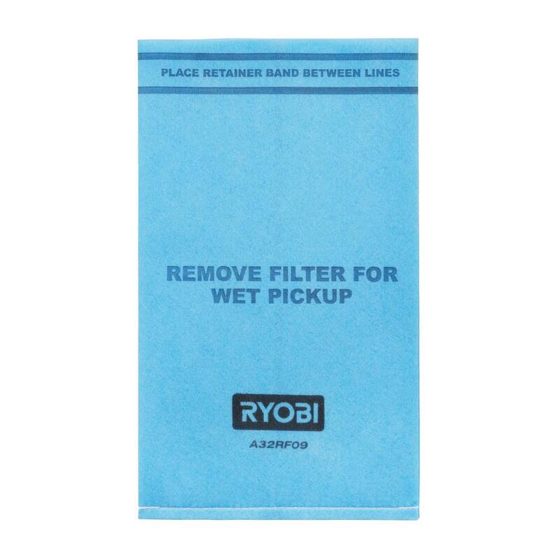 RYOBI Bucket Top Wet/Dry Filter Bags (4-Pack) - A32RF09