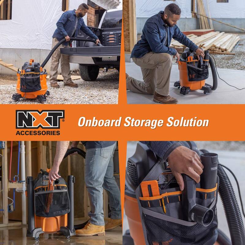 RIDGID RIDGID NXT Shop Vac Attachment Storage Bag Organizer Accessory for Select RIDGID NXT Wet Dry Vacuums - VT1000