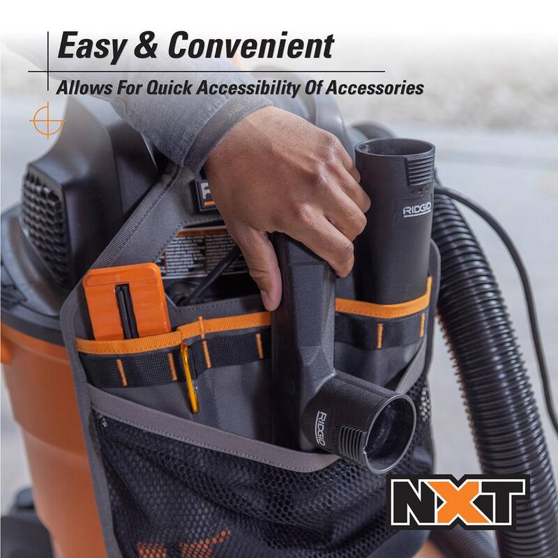 RIDGID RIDGID NXT Shop Vac Attachment Storage Bag Organizer Accessory for Select RIDGID NXT Wet Dry Vacuums - VT1000